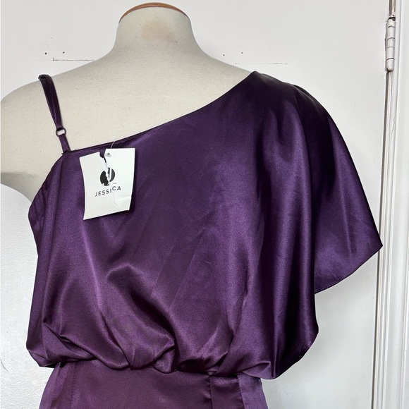 Jessica, one shoulder dress. Plum/Purple, Size 10, **Brand New, Never used - Picture 2 of 4